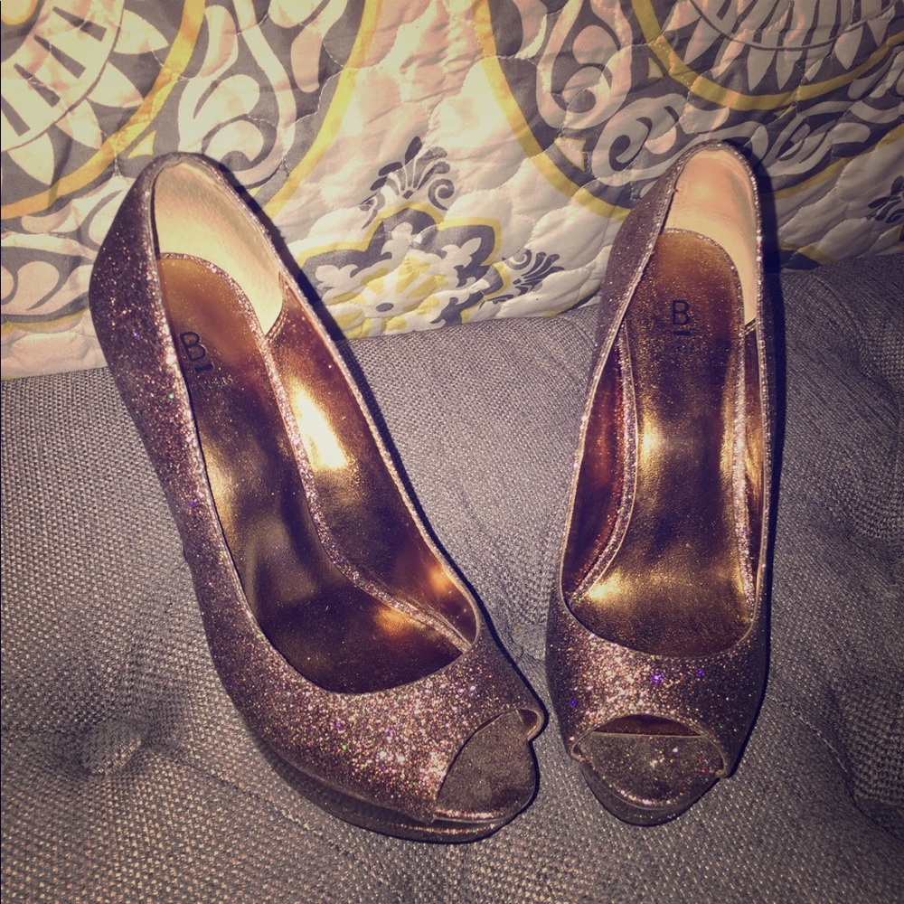 Baker glittery heels
